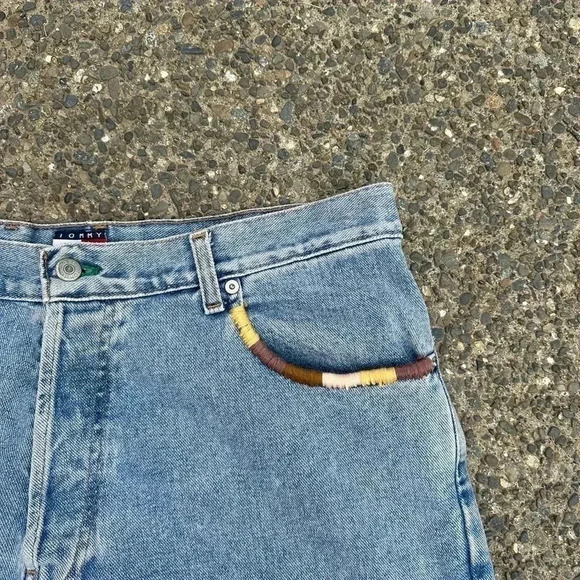 Vintage Tommy Jeans Denim Shorts  Size 38 - Picture 6 of 7